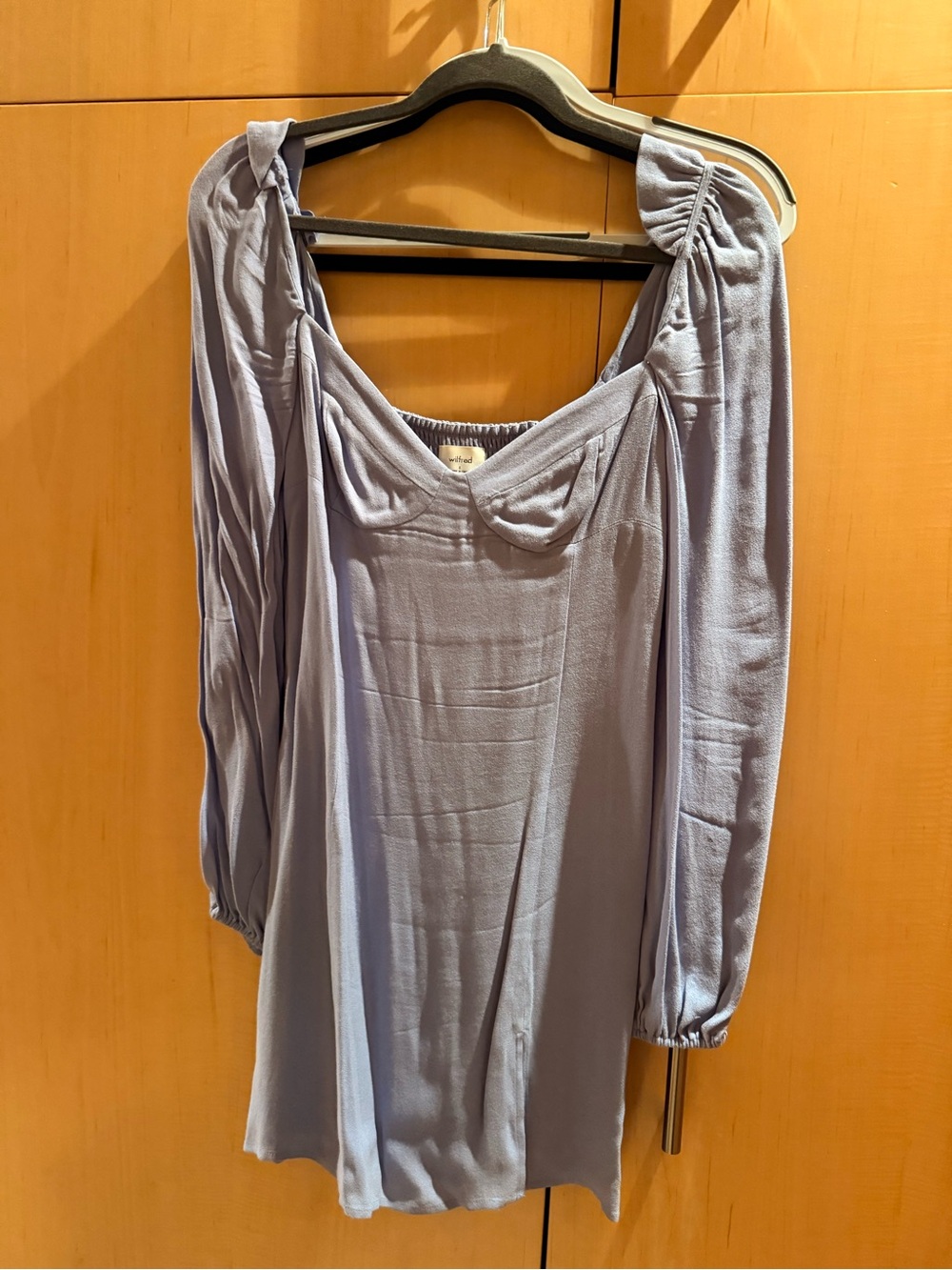 Women's Lavender Long Sleeve Slip Dress - Aritzia
